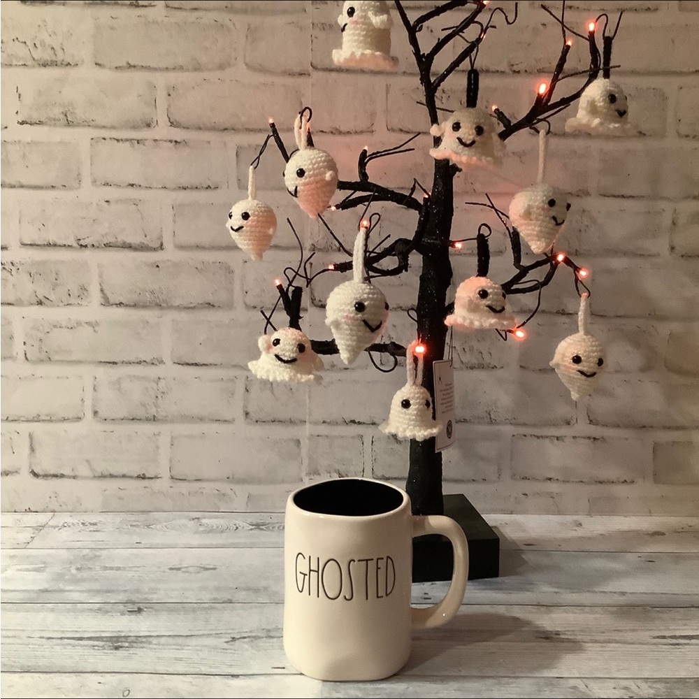 Rae Dunn Ceramic 2 Sided Ghosted Halloween Mug